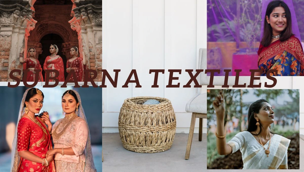 a woman in a red sari standing 